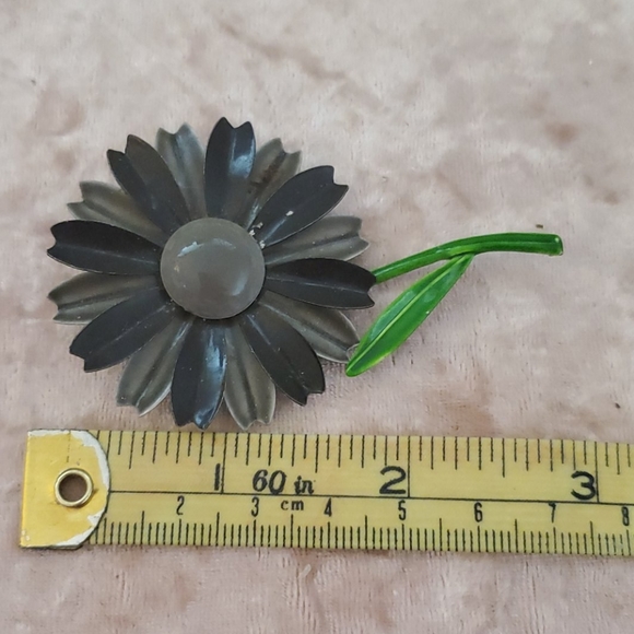 8 vintage enamel flower brooch pin lot RETRO MOD - Picture 6 of 10